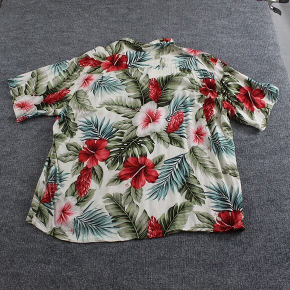 Avanti Shirt Men XXL Hawaiian Button Up Aloha Camp Rayon Hibiscus Floral Tropica - Picture 5 of 10
